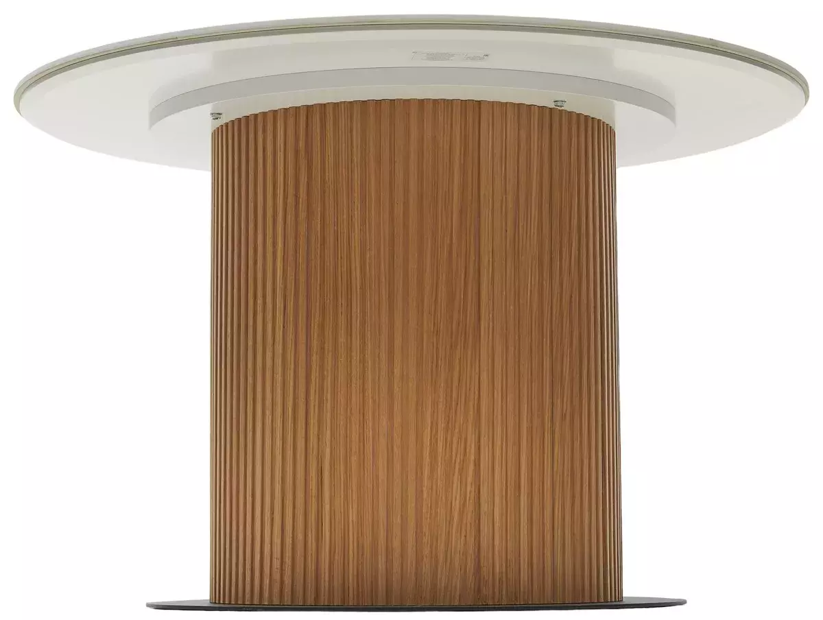 Стол MESA D120 цвет БЕЛЫЙ МРАМОР M326 / Каркас OAK, DISAUR