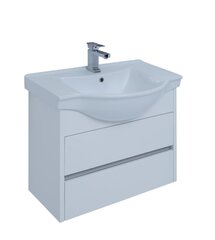 Aquanet 243669 Компл.2 - Тумба Сидней 80 цв.белый глянец (раковина Аква) (243669) фото