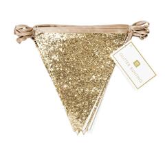 Гирлянда-флажки из ткани "Gold" 3м