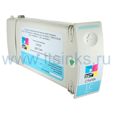 Картридж для HP 91 (C9470A) Light Cyan 775 мл