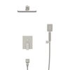 Cezares SLIDER-VDSET-IN SLIDER-VDSET-IN Душевой комплект встраиваемый с изливом (смеситель, верхний душ, ручной душ со шлангом, излив, штуцер с держателем), сатин