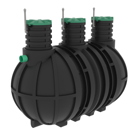 Ливневое очистное сооружение Мультпласт Модуль ЛОС 15(4390x2400x2400см;945кг;) - арт.561659