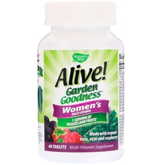 Nature's Way, Alive! Garden Goodness, мультивитамин для женщин, 60 таблеток