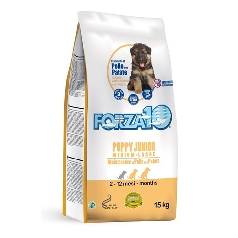 regbnm FORZA10 Maintenance Puppy Junior M/L al Pollo con Patate сухой корм для щенков средних и крупных пород с 2,5 мес., также для сук в период беременности и лактации с курицей и картофелем 15 кг