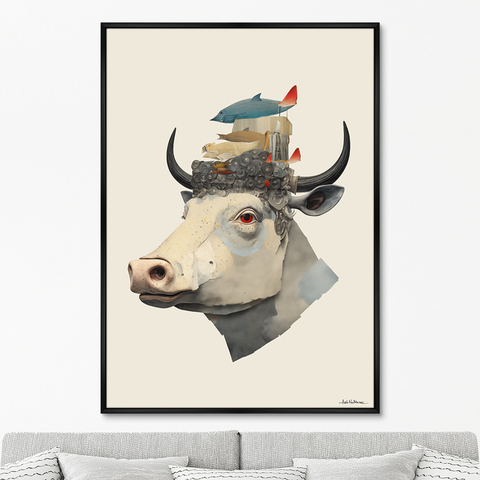 ArtNoMore - Репродукция картины на холсте Cow dreams, No 2, 2024г.