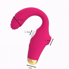 Вибратор с двойной воздушной стимуляцией и подогревом