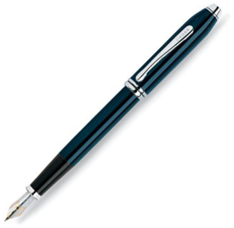 Ручка перьевая Cross Townsend, Quartz Blue Lacquer, F (696-1FD)