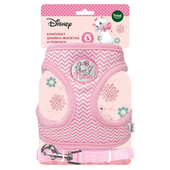 Triol комплект мягкая шлейка-жилетка и подводок для кошек Disney Marie M, обхват груди 450мм