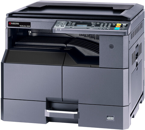 МФУ Kyocera TASKalfa 2020 (P/S/C, черно-белая печать, А3, 20 стр/мин, 600 x 600  dpi, duplex, 256 МБ, USB, старт.тонер - да, 3.000, ориг.тонер TK-4140~16.000 , альт. 1102ZR3NL0)