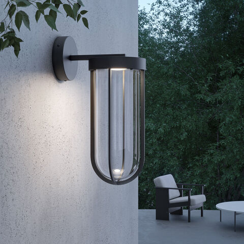 Уличный настенный светодиодный светильник Elektrostandard Ritz 35183/D черный