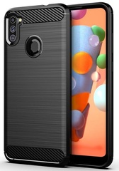 Чехол черного цвета серии Carbon для Samsung Galaxy A11 от Caseport