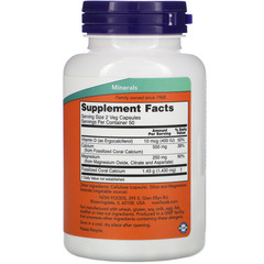 Now Foods, Коралловый кальций плюс, 100 растительных капсул
