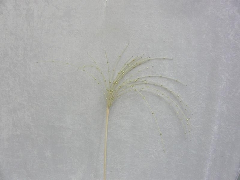 Веточка с бисером 76см ChristmasDeLuxe premium collection кремово-золотая