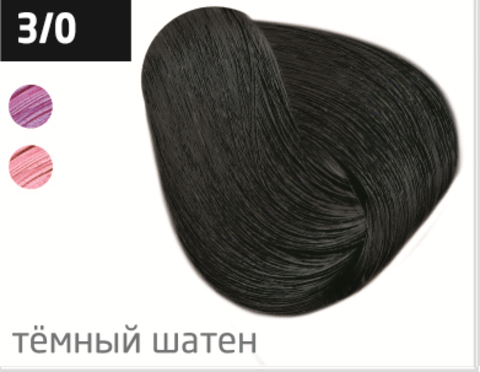 OLLIN N-JOY  3/0 – темный шатен, перманентная крем-краска для волос 100мл