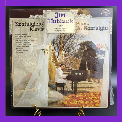 LP Jiri Malasek - Piano In Nostalgia - Ностальгическое фортепиано. Виниловая пластинка 12 дюймов. Supraphon Чехословакия 1981 год.