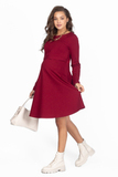 Платье для беременных и кормящих 16276 бордовый