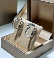 83411 - Серьги-конго ЗМЕИ-SERPENTI lux качество VGOLD цвет белое золото