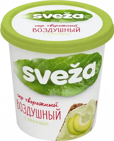 Сыр творожный воздушный с авокадо 150гр (не ванночка)
