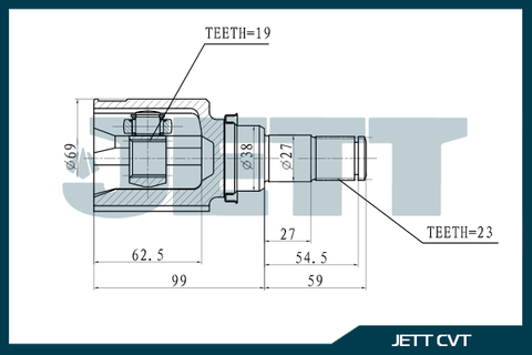 ШРУС внутренний JETT V40-9063