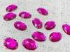 Стразы пришивные акрил, d 1,4х1 см, фуксия