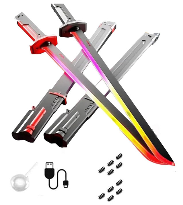 Световой меч с искрами и дымом