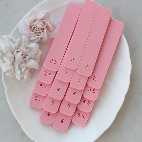 Ограничитель толщины для раскатки полимерной глины, набор, цвет лососевый, ФТ007