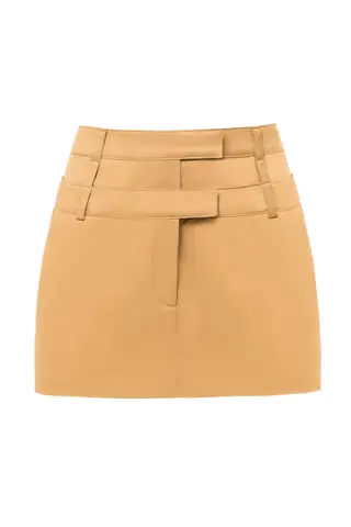 Мини юбка с двойным поясом B CLUB