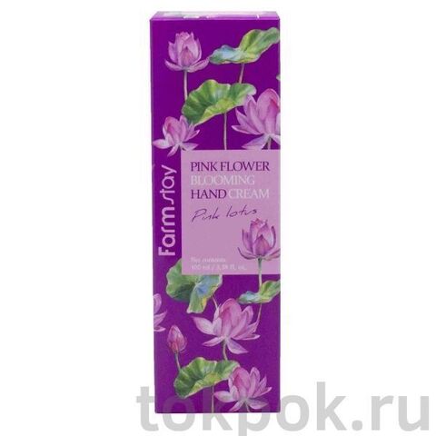 Крем для рук Farm Stay Pink Flower Blooming Hand Cream Pink Lotus, 100 гр