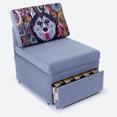 Кресло-кровать "Миник" Candy 08 (сиреневый), купон "Хаски"