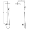 Boheme 128-MG.3 Стойка для душа STICK MATT GOLD LINEA