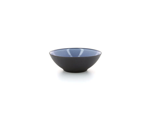 Фарфоровая глубокая тарелка Cirrus Blue 15 см, синяя, артикул 649589, серия Equinoxe