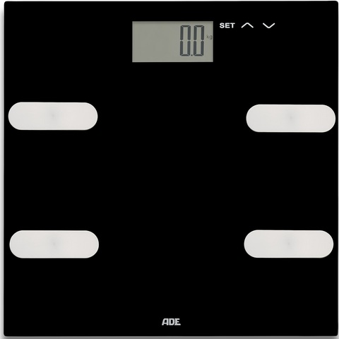 Весы напольные с анализатором тела ADE Marleen BA1703 black стекло