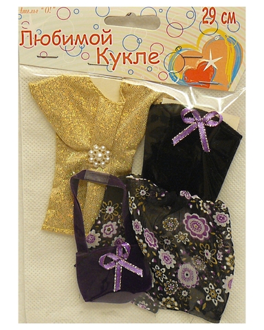 Два платья - Фиолетовый. Одежда для кукол, пупсов и мягких игрушек.