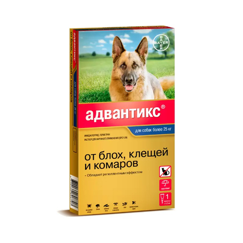 Адвантикс собаки 25-40кг упаковка (4 пип)