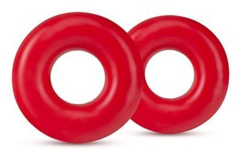 Набор из 2 красных эрекционных колец DONUT RINGS OVERSIZED - Blush Novelties Stay Hard BL-00988