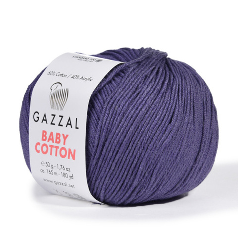 Пряжа Gazzal Baby Cotton 3440 черника