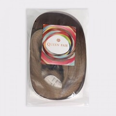 Парик искусственный, с чёлкой, имитация кожи, 60 см, 240 гр, цвет омбре русый/блонд