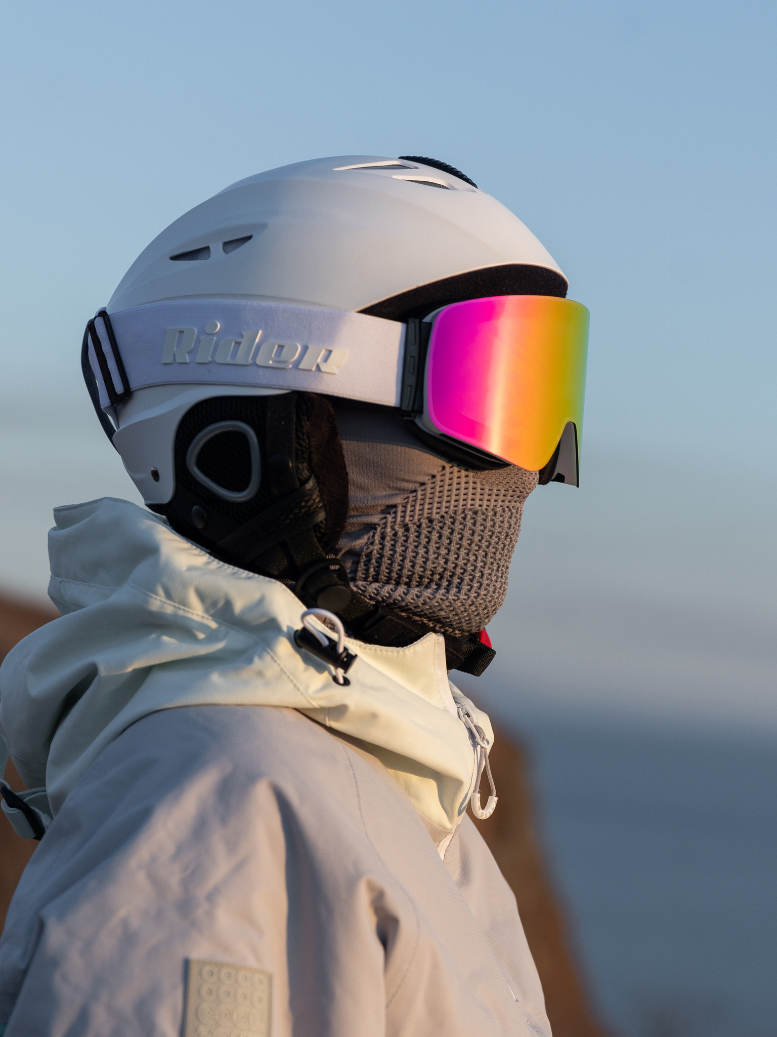 Маска горнолыжная EasyRider WHITE цвет розовый - Маски горнолыжные | iRide shop фото 4