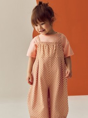 Комбинезон летний и футболка в комлекте для девочки Next E51-369, Бежевый, Светло-оранжевый