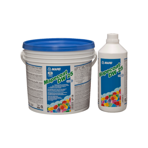 Mapei Mapecoat DW25/Мапей Мапекоат ДВ25 двухкомпонентная краска для создания покрытия бетонных поверхностей, которые контактируют с питьевой водой, пищевыми продуктами