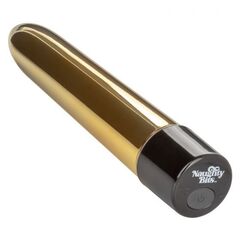 Золотистый классический вибратор Naughty Bits Gold Dicker Personal Vibrator - 19 см. - 