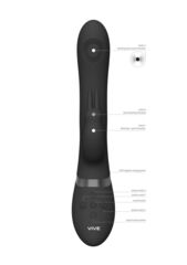 Черный анально-вагинальный вибромассажер Rini - 22,3 см. - 