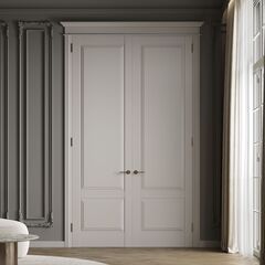 Двустворчатая распашная дверь эмаль Profil Doors 4.2.1PD лайт грей глухая