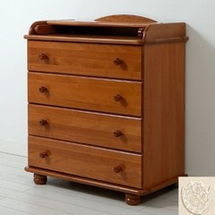 Комод Гандылян Аистёнок с декором Мишка на луне КО-2003-1 вишня