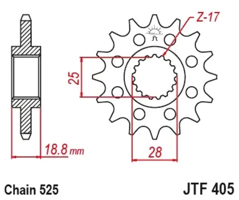 Звезда ведущая JTF405 20RB