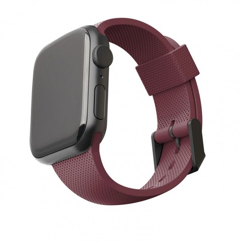 Ремень силиконовый [U] DOT textured Silicone для Apple Watch 44/42, баклажан (Aubergine)