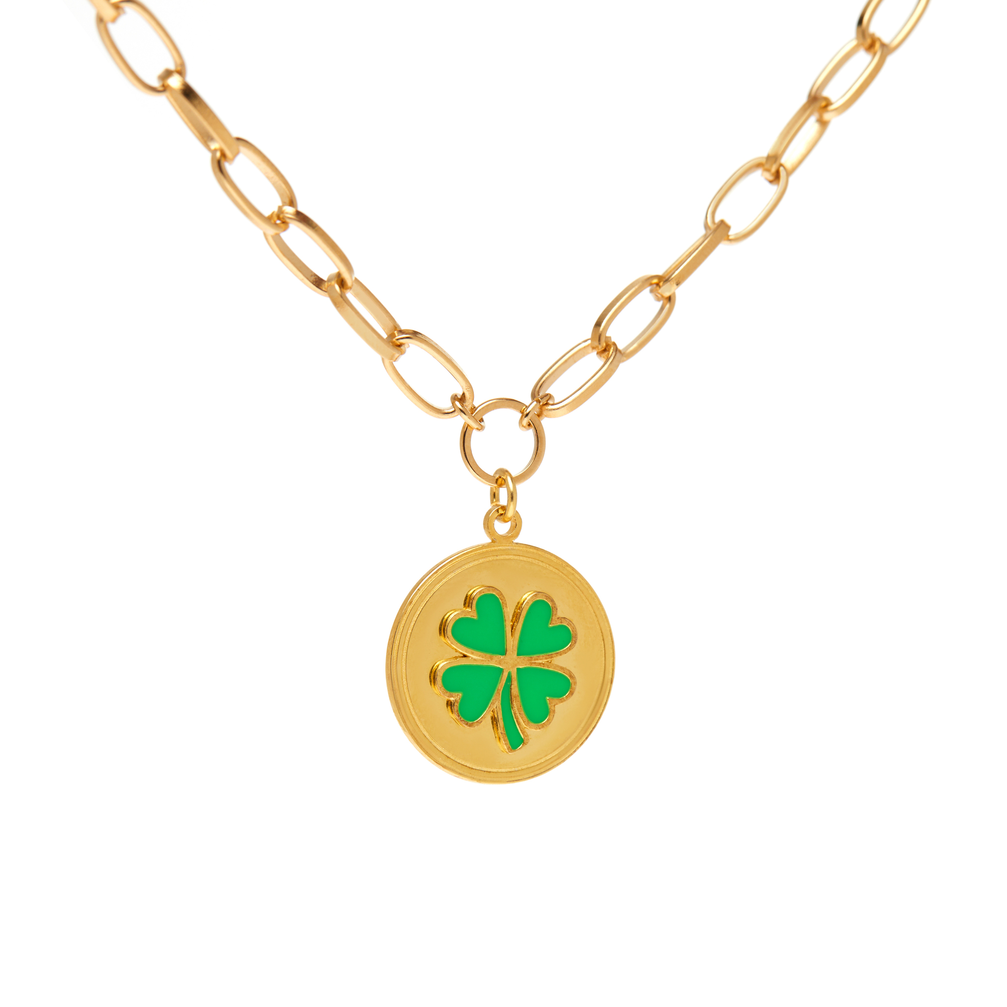 WILHELMINA GARCIA Колье Gold Clover Necklace