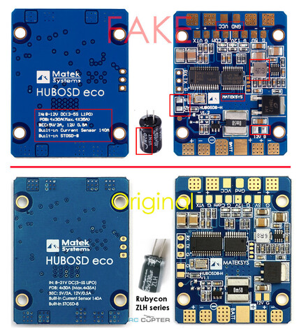 Плата распределения питания Matek 140A 5V/12V HUBOSD eco H с датчиком тока и OSD