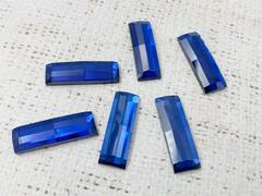 Стразы стекло клеевые, р. 3х1 см, электрик