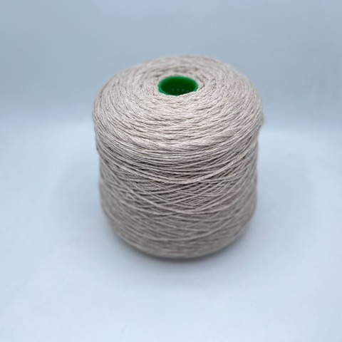 Бобинная пряжа (пр.Италия),200м/100гр. 100%Меринос, цвет-Бежевый меланж(2), арт-28459
